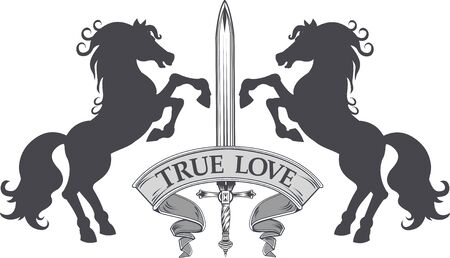 Isolated horse sign on a white background&#xA;のイラスト素材