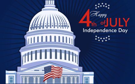 USA Independence day 4 Julyのイラスト素材