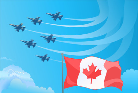 Canada National Day Festival Canada flag design. Happy Holidaysのイラスト素材