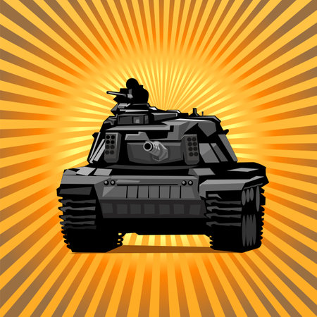 Tank forces. The tanks are attacking.のイラスト素材