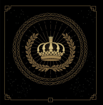 Esoteric and spiritualist Crown. Astrologer or tattoo. Paranormalのイラスト素材