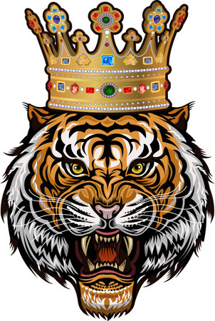 The Tiger Face Color Tattooのイラスト素材