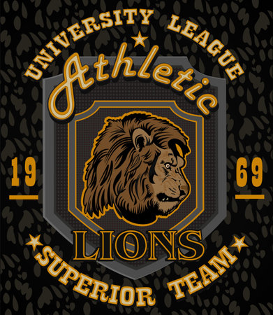 Print design for Lions sport teamのイラスト素材