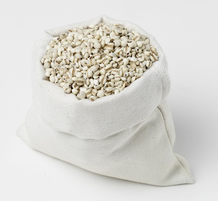 Close-up rednut of assorted cereals in paper bags の写真素材