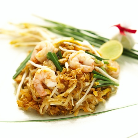 Shrimp Pad Thaiの写真素材