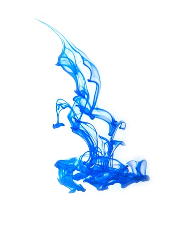 ink in water on a white backgroundの写真素材