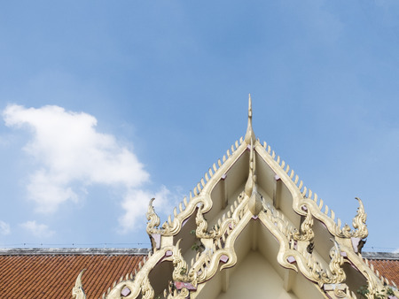 top of the chapel in Wat Prasing zooming for detail of thai art and how beautiful is it, Chiangmai...