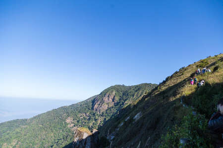 view from top of the highest mountain in Thailand called Doi Inthanon in Chiangmai