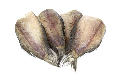 Dried fish ,thailand food preservation isolated on white 