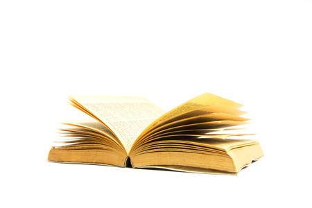 Open book isolated on white