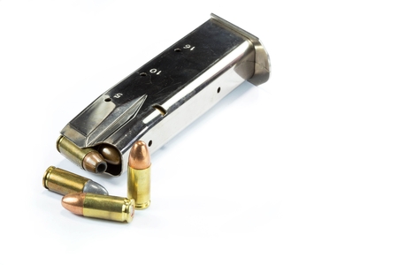Magazine gun with bullets 9 mm.