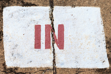 IN the white On the concreteの写真素材