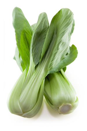 Baby Pak Choy  Chinese Cabbage  on whiteの写真素材