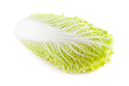 Chinese cabbage on white backgroundの写真素材