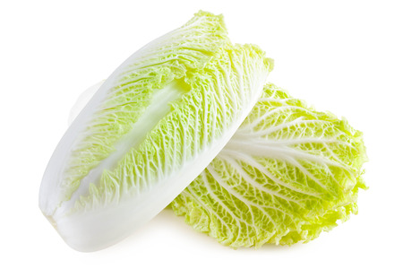 Chinese cabbage on white backgroundの写真素材