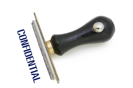 Rubber stamp confidentialの写真素材