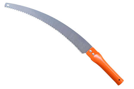 Saws for cutting branches on white backgroundの写真素材