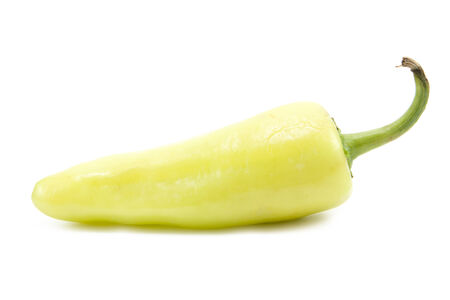 Green pepper isolated on a white backgroundの写真素材