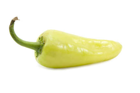 Green pepper isolated on a white backgroundの写真素材