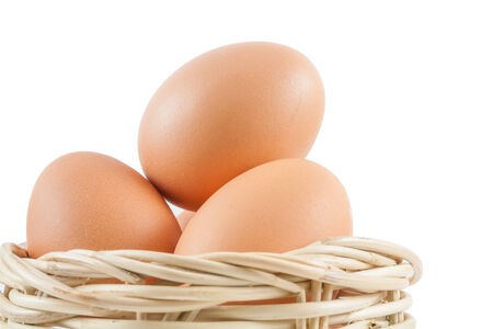 Eggs in basketの写真素材