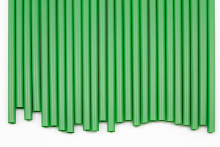 Green straws backgroundの写真素材