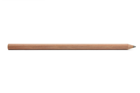 A wooden pencil, isolated on whiteの写真素材