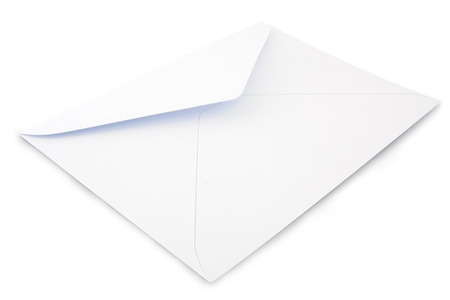 open envelope white  isolatedの写真素材