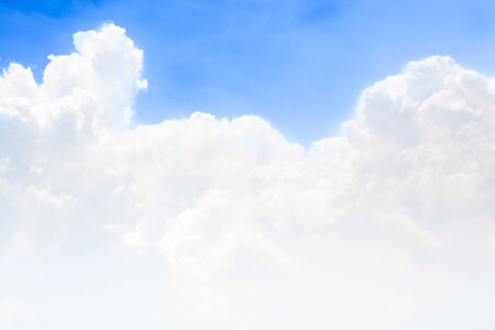 White clouds in a blue sky.の写真素材