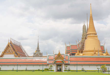 Beautiful Thai Temple Wat Phra Kaew, temple in Bangkokの写真素材