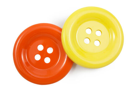 yellow and Orange clasper isolated on whiteの写真素材