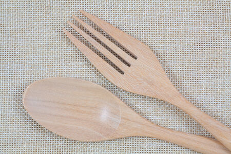 Fork and Spoon as a place settingの写真素材