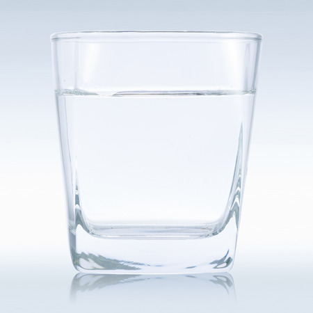 water glass for whiskey, isolated on white,  file includes a excellent clipping pathの写真素材