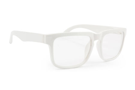 White eye glasses  isolated on white background,  file includes a excellent clipping pathの写真素材