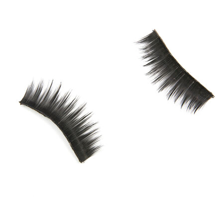 false eyelashes isolated on whiteの写真素材