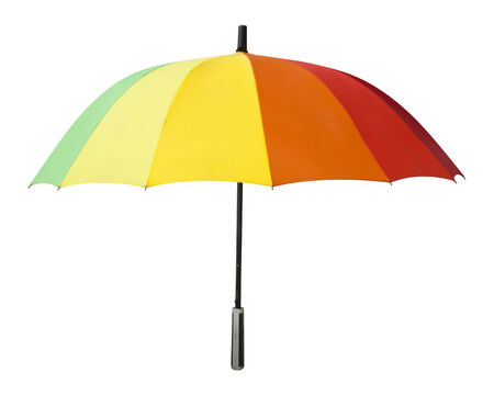 umbrella color on a white background file includes a excellent clipping pathの写真素材