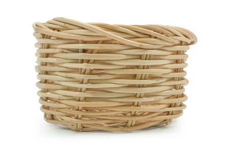 Basket  isolated on white,  file includes a excellent clipping pathの写真素材