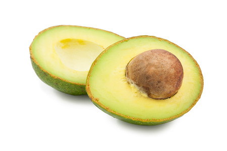 avocado on white backgroundの写真素材