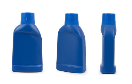 plastic pump bottle  on white backgroundの写真素材