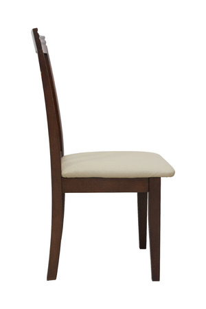 wooden chair  isolated on white background,  file includes a excellent clipping pathの写真素材