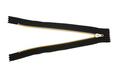 black zipper isolated over white