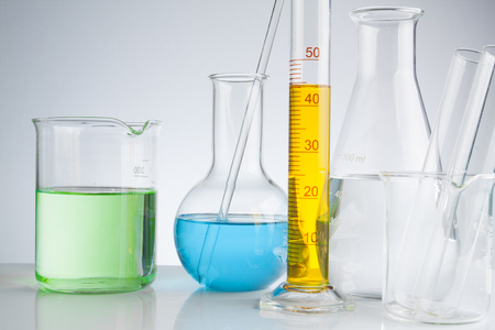 herbal medicine natural organic and scientific glassware, Research and development concept.の写真素材
