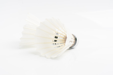 Shuttlecock on white backgroundの写真素材