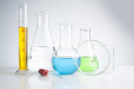 herbal medicine natural organic and scientific glassware, Research and development concept.の写真素材