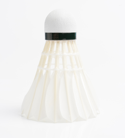 Shuttlecock on white backgroundの写真素材