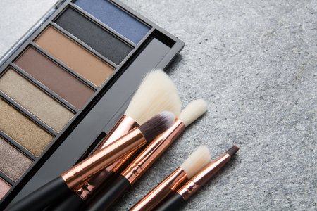 various makeup products on dark backgroundの写真素材