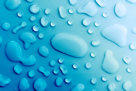 water drops bule backgroundの写真素材