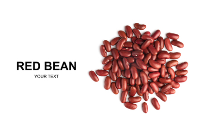 Group red bean on a white backgroundの写真素材
