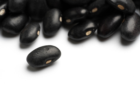 black beans isolated on white background