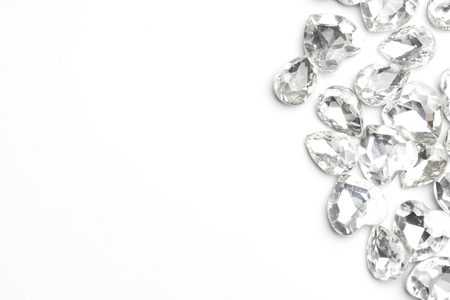 diamond isolated on white backgroundの写真素材