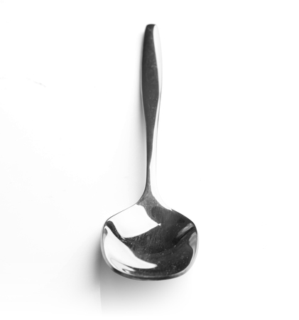 silver spoon isolated on white background